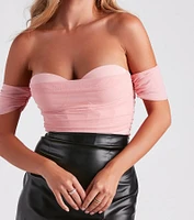 Another Date Mesh Bustier Bodysuit