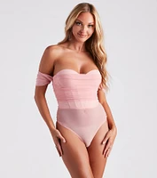 Another Date Mesh Bustier Bodysuit