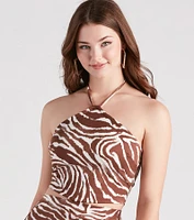 Wild Style Zebra Print Crop Top