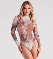 Into The Woods Sheer Mesh Bodysuit