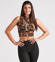 Pretty Paisley Convertible Crop Top