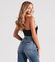 Pretty As A Rose Halter Bodysuit