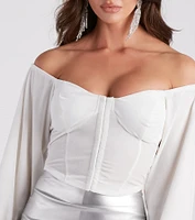 Reign Glitter Velvet Crop Top