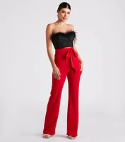 Marabou Cutie Strapless Corset Top