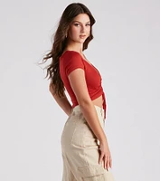Casual Slay Knit Crop Top