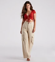 Casual Slay Knit Crop Top