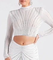 Wrapped Rhinestone Crop Top