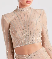 Wrapped Rhinestone Crop Top