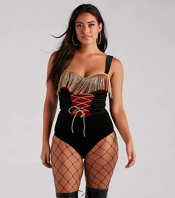 Ringleader Halloween Velvet Bodysuit