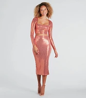 Enticing Sparkle Sequin Crop Top