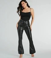 Deluxe Posh Strappy Back Faux Pearl Crop Top