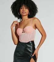Sweet Affection Ruched Crop Bustier