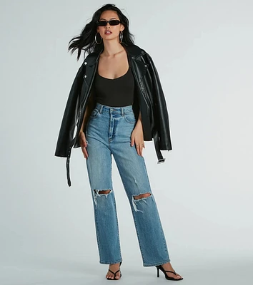 Night-Out Allure Strappy Back Knit Bodysuit