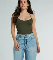 Night-Out Allure Strappy Back Knit Bodysuit