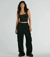Let's Get Away Open Back Sleeveless Crop Top