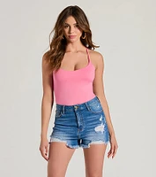 Night-Out Allure Strappy Back Knit Bodysuit