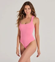 Stunning Persuit Sleeveless Cross Back Bodysuit