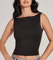Second Look Open-Back Knit Tank Top
