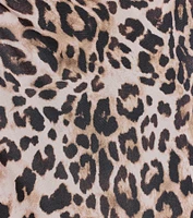 Prowlin Around Cowl Halter Leopard Crop Top