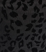 Alluring Flocked Leopard Print Halter Top