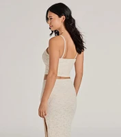 Unforgettable Dream V-Neck Lace Crop Top