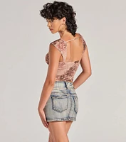 Sassy And Fierce Sleeveless Leopard Print Bustier