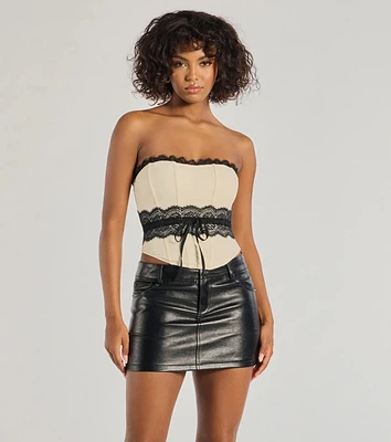Delicate Glam Corset Lace Ribbon Top
