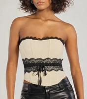 Delicate Glam Corset Lace Ribbon Top