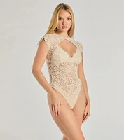 Sultry Glam Cutout Lace Bodysuit