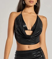 Sultry Does It Halter Neck Crop Top