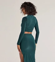 Bold Staple Long Sleeve Crop Top