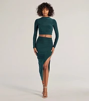 Bold Staple Long Sleeve Crop Top