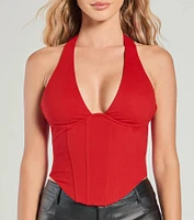 Sleek And Stunning Corset Halter Top