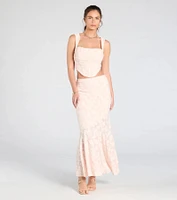 Romance Me Floral Jacquard Corset Top