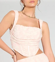 Romance Me Floral Jacquard Corset Top
