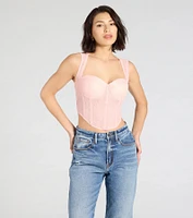 Make Hearts Flutter Lace Corset Top
