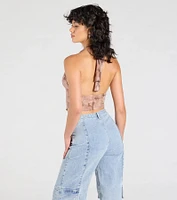 Flirt With Destiny Halter Corset Crop Top