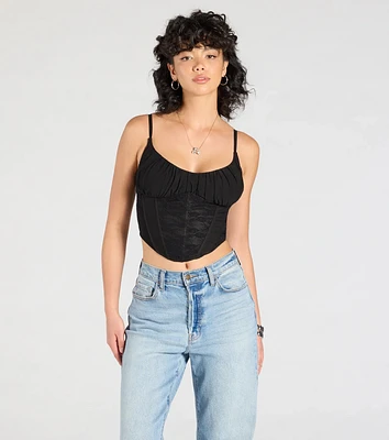 Major Impression Lace-Up Corset Top