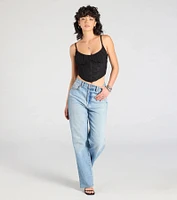 Major Impression Lace-Up Corset Top