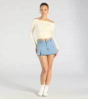 All The Love One-Shoulder Tie Back Crop Top