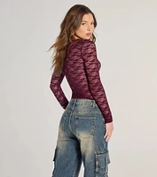 Lady Lace Sheer Crop Top