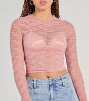 Lady Lace Sheer Crop Top