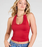 Sultry Inspiration Halter Crop Top