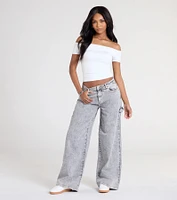 Just A Tease Off-The-Shoulder Crop Top