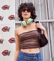 Cutest Vibe Ruched Knit Tube Top
