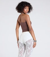 Cowgirls Break Hearts Graphic Crop Top