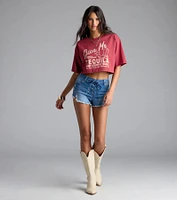 Give Me Tequila Oversized Crop Graphic Tee