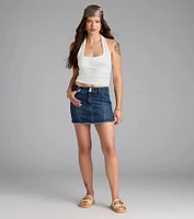 So Adored Basic Halter Crop Top