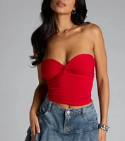 More To Come Twist Tube Crop Top