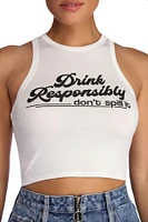 Drink Responsibly Graphic Tank